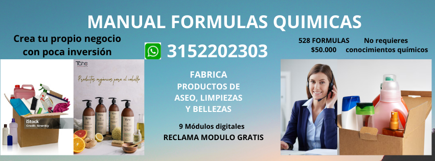 Manual De Formulas Quimicas Productos De Limpieza Pdf Gratis